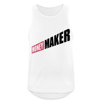 Entrepreneur Money Maker Logo - Débardeur respirant Homme - blanc - Devant - Nick (188cm)