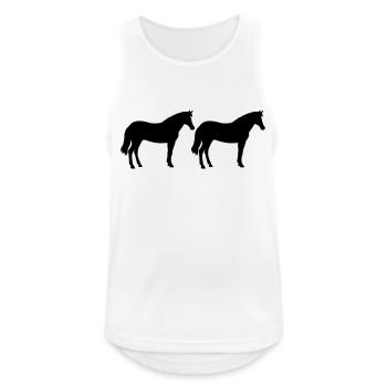horses - Men's Breathable Tank Top - white - Front - Nick (188cm)