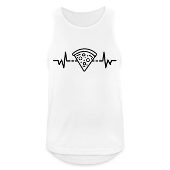 Pizza Heartbeat Pizza Herzschlag - Débardeur respirant Homme - blanc - Devant - Nick (188cm)