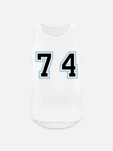 74 Symbole numérique - Débardeur respirant Homme - blanc