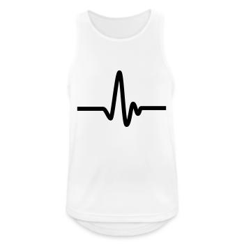 pulse - Männer Tank Top atmungsaktiv - Weiß - Vorne - Nick (188cm)