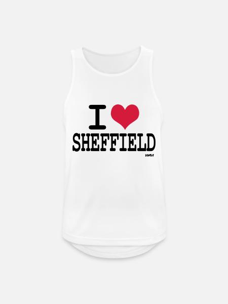 i love sheffield by wam - Men's Breathable Tank Top - white