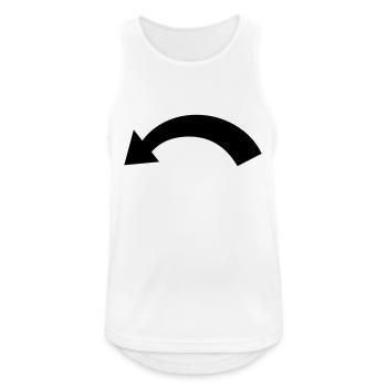 Pfeil - Männer Tank Top atmungsaktiv - Weiß - Vorne - Nick (188cm)
