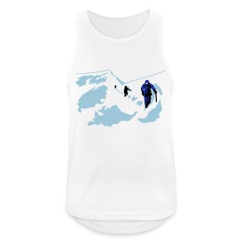 Bergsteigen - Männer Tank Top atmungsaktiv - Weiß - Vorne - Nick (188cm)