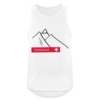 Switzerland Switzerland Alps mountains - Men's Breathable Tank Top - white - Front - Nick (188cm)