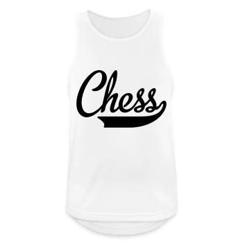 Schach - Männer Tank Top atmungsaktiv - Weiß - Vorne - Nick (188cm)