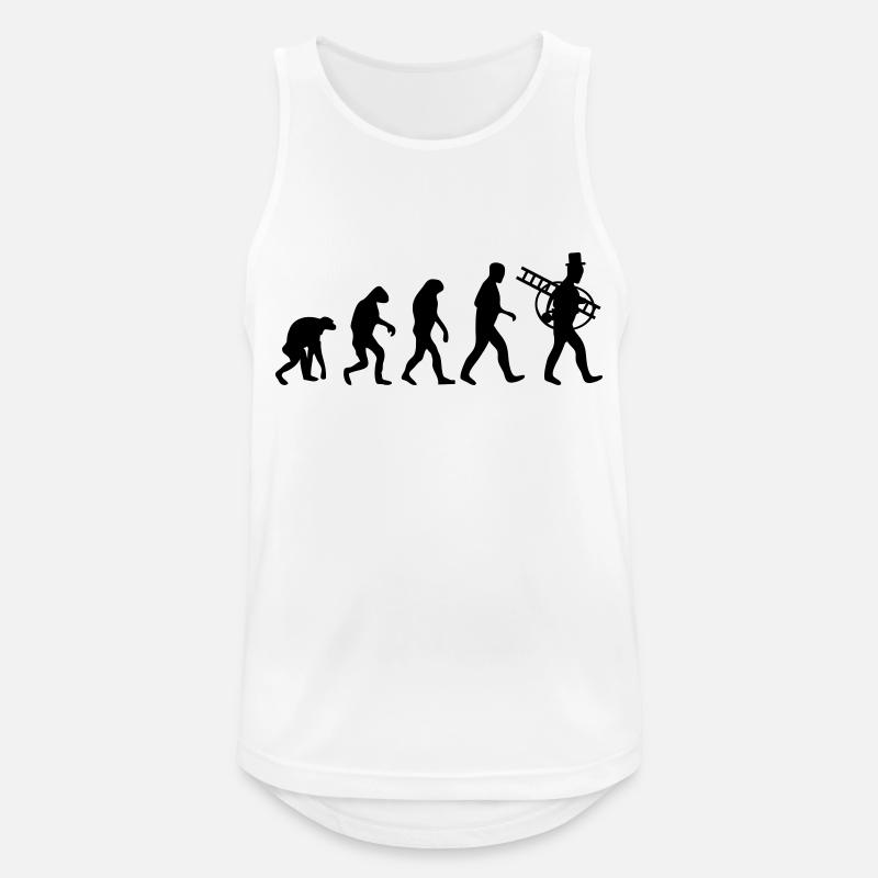 schornsteinfeger evolution - Männer Tank Top atmungsaktiv - Weiß