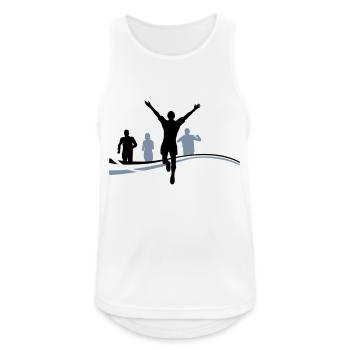 Groupe de personnes jogging - Débardeur respirant Homme - blanc - Devant - Nick (188cm)