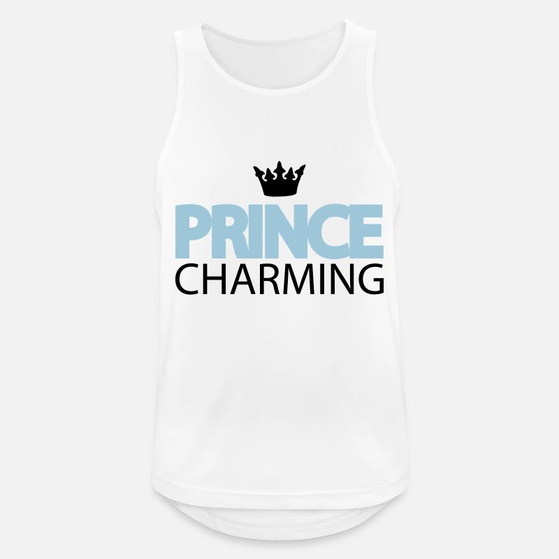 prince_charming prinz charmant krone - Männer Tank Top atmungsaktiv - Weiß