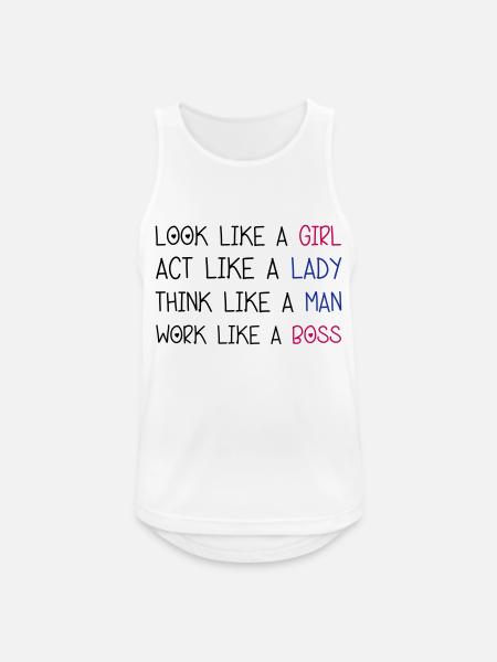 Look Like A Girl - Men's Breathable Tank Top - white