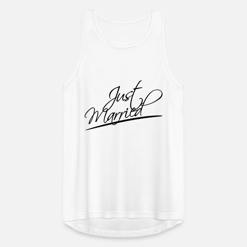 Just Married Logo Design Débardeur respirant Homme