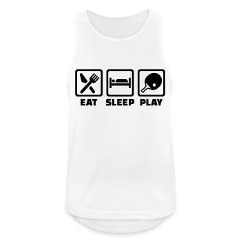 Eat Sleep Ping Pong - Men's Breathable Tank Top - white - Front - Nick (188cm)