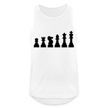 Schach - Männer Tank Top atmungsaktiv - Weiß - Vorne - Nick (188cm)