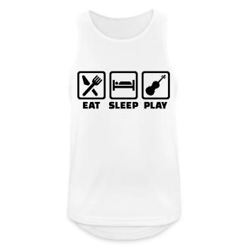 Eat Sleep Violin Fiddle - Men's Breathable Tank Top - white - Front - Nick (188cm)