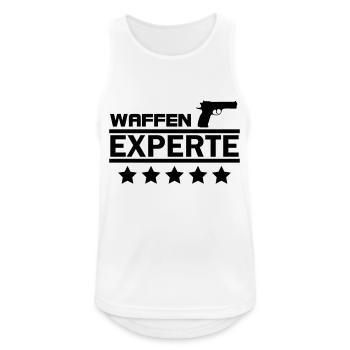 waffen experte - Männer Tank Top atmungsaktiv - Weiß - Vorne - Nick (188cm)
