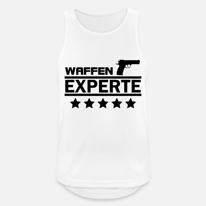 waffen experte - Männer Tank Top atmungsaktiv - Weiß
