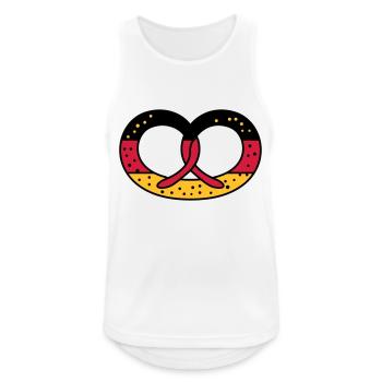 pretzel hunger food bavaria pattern ge - Men's Breathable Tank Top - white - Front - Nick (188cm)