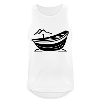 Boot - Männer Tank Top atmungsaktiv - Weiß - Vorne - Nick (188cm)