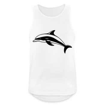 Kleiner Delphin - Männer Tank Top atmungsaktiv - Weiß - Vorne - Nick (188cm)