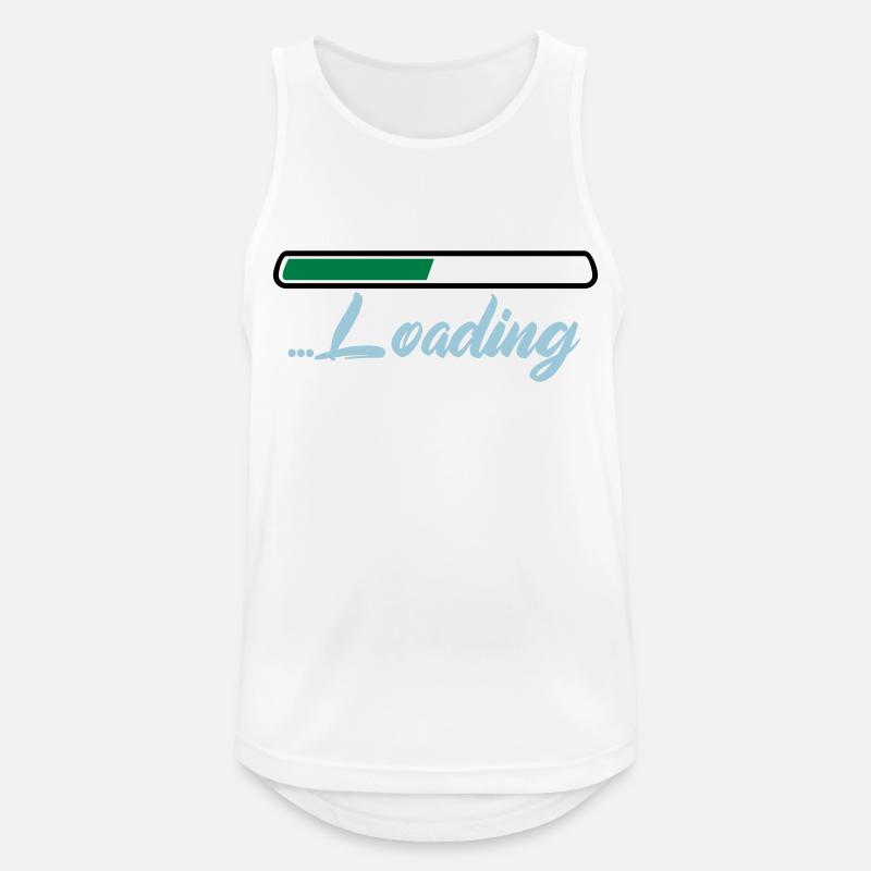 loading - Männer Tank Top atmungsaktiv - Weiß