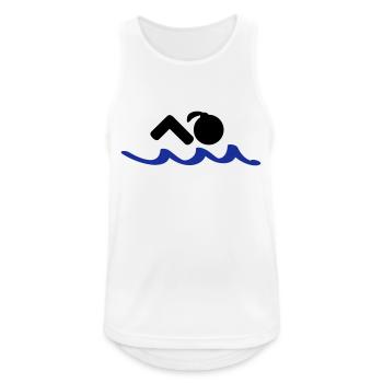 swimming - Men's Breathable Tank Top - white - Front - Nick (188cm)