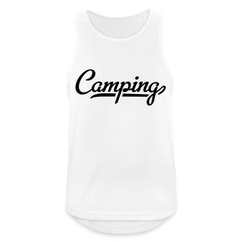 camping - Männer Tank Top atmungsaktiv - Weiß - Vorne - Nick (188cm)