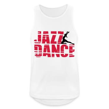 Jazz Dance - Männer Tank Top atmungsaktiv - Weiß - Vorne - Nick (188cm)