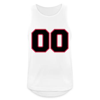 number00 - Men's Breathable Tank Top - white - Front - Nick (188cm)