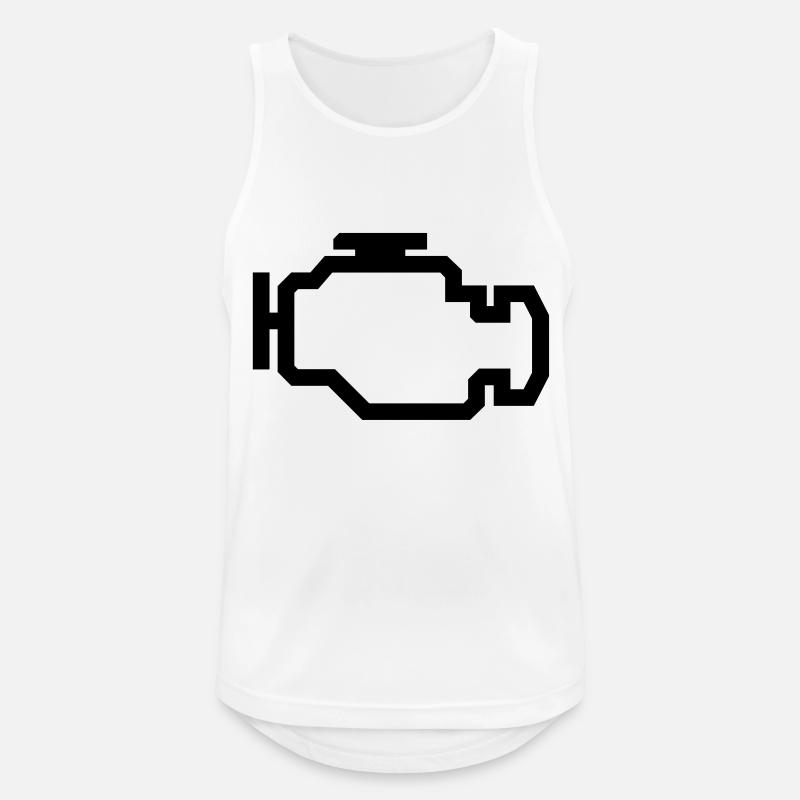 Check Engine Light - Men's Breathable Tank Top - white