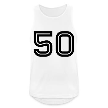 50 Inline - Men's Breathable Tank Top - white - Front - Nick (188cm)