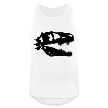 T-rex - Männer Tank Top atmungsaktiv - Weiß - Vorne - Nick (188cm)