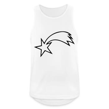 Sternschnuppe - Männer Tank Top atmungsaktiv - Weiß - Vorne - Nick (188cm)