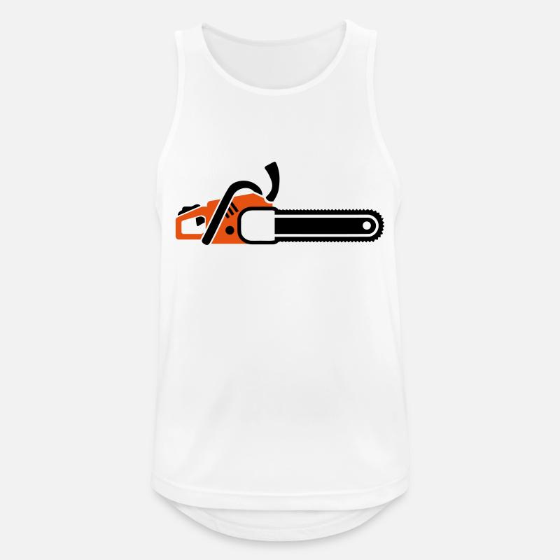 Chainsaw - Men's Breathable Tank Top - white