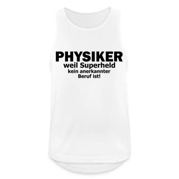 Physiker - Männer Tank Top atmungsaktiv - Weiß - Vorne - Nick (188cm)