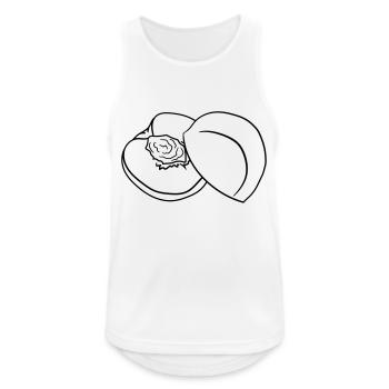 pfirsich pfirsichkern aufgeschnitten halbe halbier - Männer Tank Top atmungsaktiv - Weiß - Vorne - Nick (188cm)