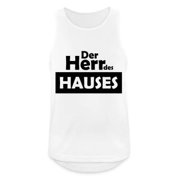 der herr des hauses - Männer Tank Top atmungsaktiv - Weiß - Vorne - Nick (188cm)