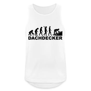 Dachdecker - Männer Tank Top atmungsaktiv - Weiß - Vorne - Nick (188cm)