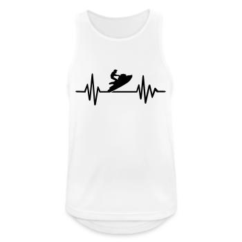 Jetski - Männer Tank Top atmungsaktiv - Weiß - Vorne - Nick (188cm)