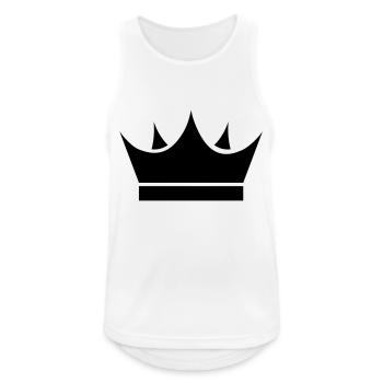 King, Crown, Royal, Queen, Prince, Princess, GOLD - Männer Tank Top atmungsaktiv - Weiß - Vorne - Nick (188cm)