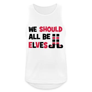 Elfen - Männer Tank Top atmungsaktiv - Weiß - Vorne - Nick (188cm)