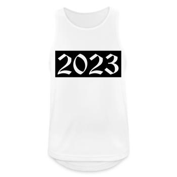 2023 - Men's Breathable Tank Top - white - Front - Nick (188cm)