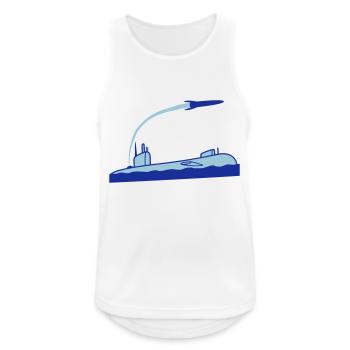 Military Submarine Shoots Torpedoes Missiles Attack - Men's Breathable Tank Top - white - Front - Nick (188cm)