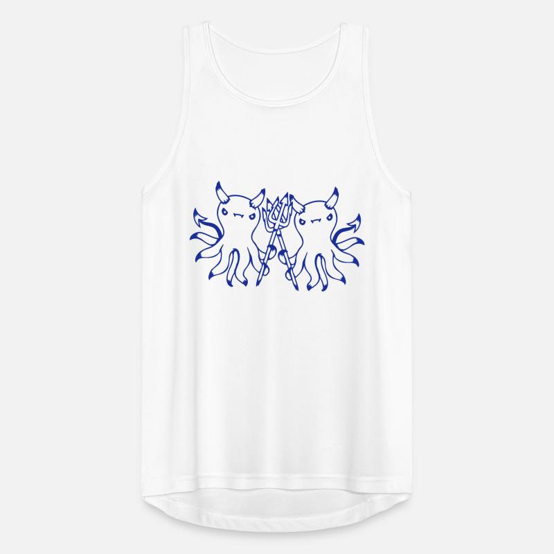 2 Octopus Devil Hell Team Friends Satan Evil Cute Men's Breathable Tank Top