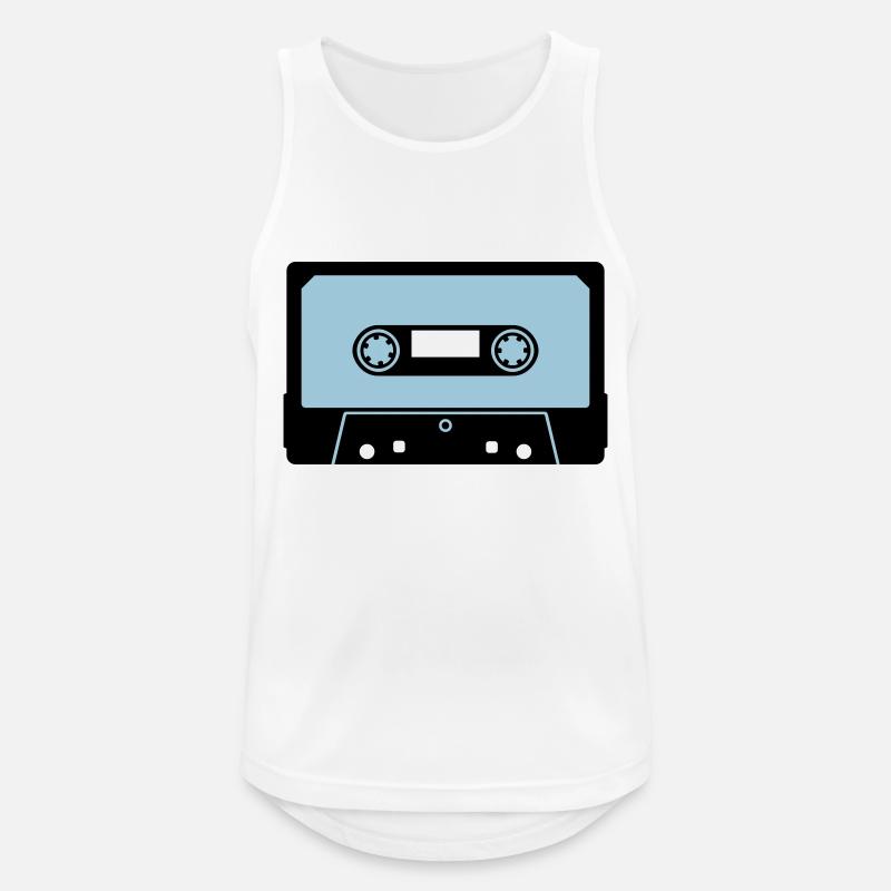 kassette02_2f - Männer Tank Top atmungsaktiv - Weiß