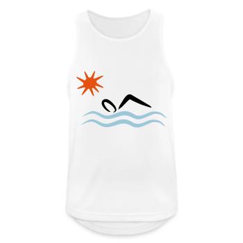 open water - Men's Breathable Tank Top - white - Front - Nick (188cm)