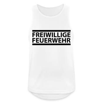 freiwillige feuerwehr - Männer Tank Top atmungsaktiv - Weiß - Vorne - Nick (188cm)