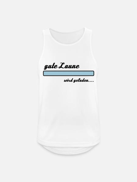 Gute Laune wird geladen... - Männer Tank Top atmungsaktiv - Weiß