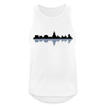 Skyline Mainz - Männer Tank Top atmungsaktiv - Weiß - Vorne - Nick (188cm)