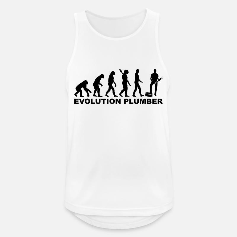 Evolution Plumber - Men's Breathable Tank Top - white