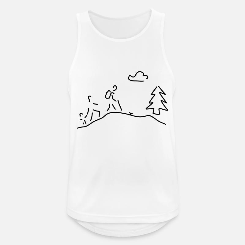 wandern oder walking - Männer Tank Top atmungsaktiv - Weiß